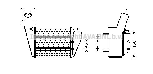 AVA QUALITY COOLING tarpinis suslėgto oro aušintuvas, kompresorius VW4222